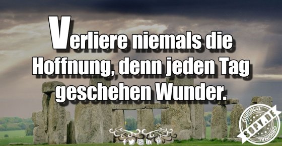 Alltagswunder erwarten: Hoffnung niemals verlieren