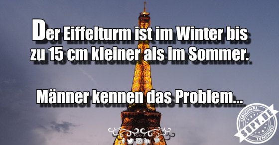 Sommerwitz zum Eiffelturm: Männer kennen das Problem