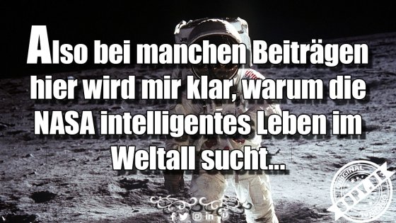 NASA-Witz treffend: Manche Beiträge erklären die Suche