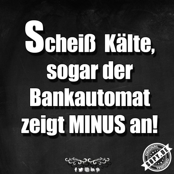 Bankautomat zeigt Minus wegen eisiger Kälte