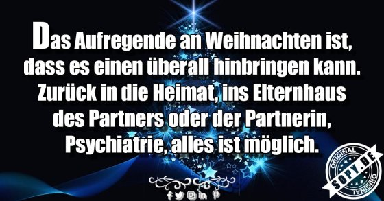 aufregende an Weihnachten