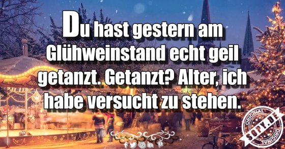Peinlicher Tanz am Glühweinstand nach dem Fest