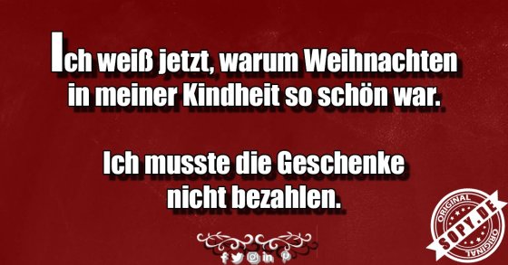 Kindheitswahrheit erkannt: Geschenke ohne eigene Kosten