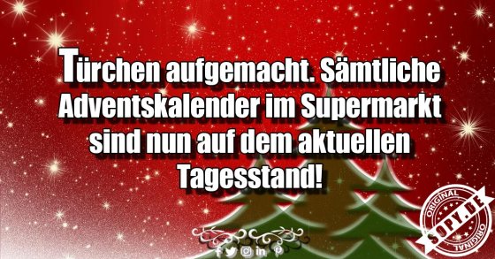 Adventskalender im Supermarkt: Türchen längst geöffnet