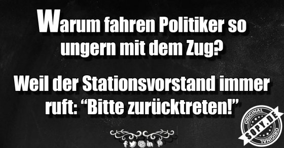 Warum fahren Politiker