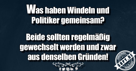 Windelvergleich bissig: Politiker regelmäßig wechseln