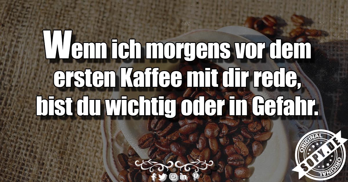 Genervte Person vor Kaffeetasse warnt vor frühem Gespräch symbolisiert klare Morgenkategorisierung