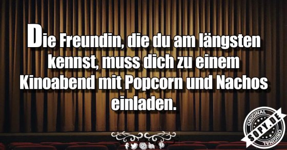 Freundschaftsregel klar: Popcorn beim Kinoabend Pflicht