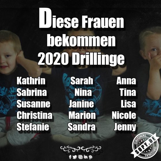 Namensliste 2020: Frauen bekommen alle Drillinge