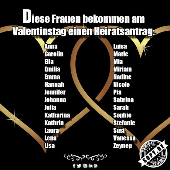 Valentinstag Heiratsantrag