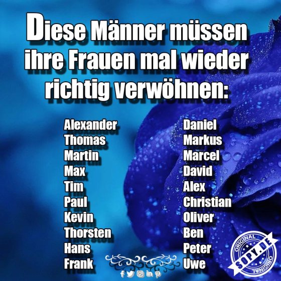 Verwöhnappell an Männer mit langer Namensliste