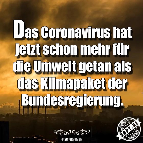 Klimaeffekt durch Coronavirus schlägt Klimapaket