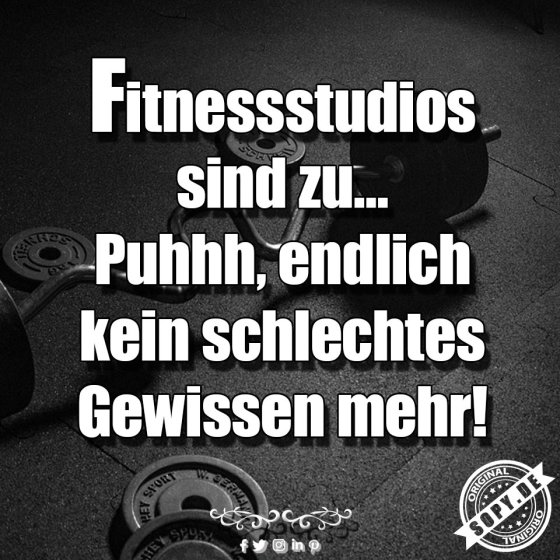 Fitnessstudio sind zu