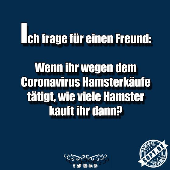Hamsterkäufe wörtlich genommen: Wie viele Hamster?