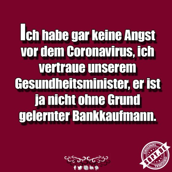 Keine Angst vor Coronavirus dank Bankkaufmann