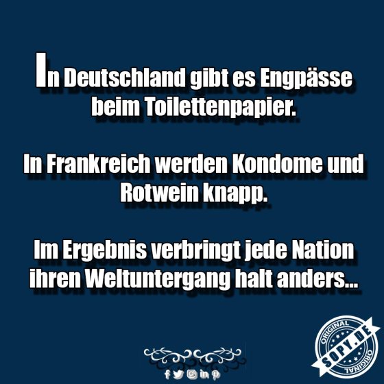 Hamsterkäufe im Ländervergleich: Klopapier vs Rotwein