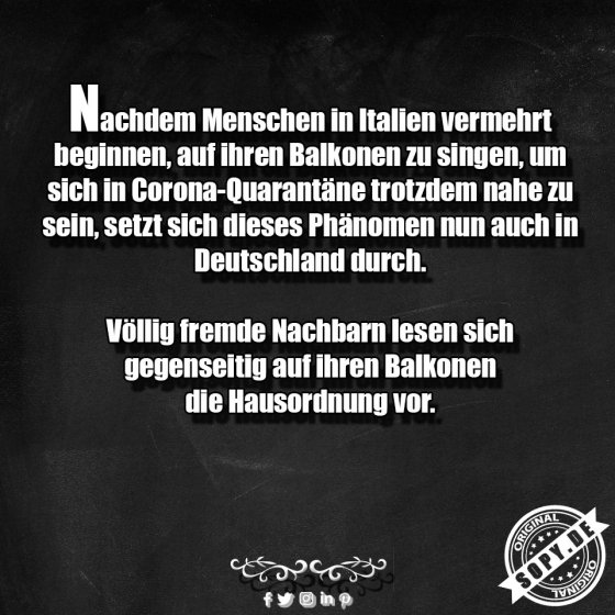 Balkonsingen in Corona-Quarantäne erreicht Deutschland