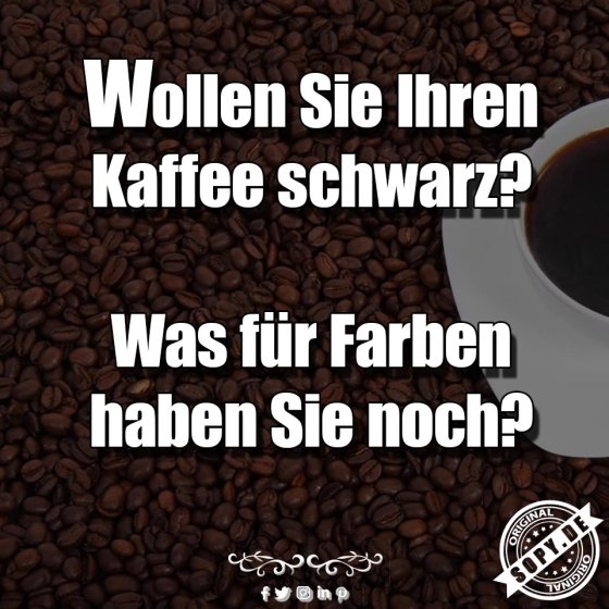 Farbwitz beim Kaffee: Welche Farben gibt es noch