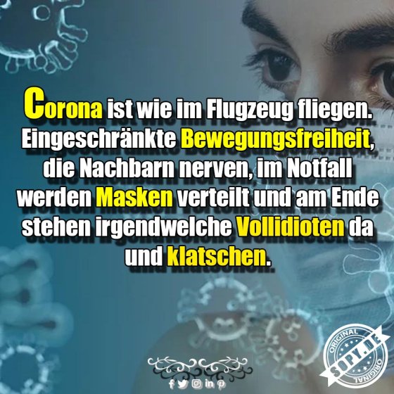 Corona-Vergleich: Wie ein nervtötender Flugzeugflug