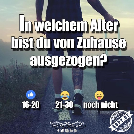 Auszugsfrage offen: In welchem Alter ging es los