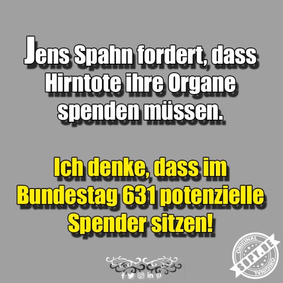 Organspende-Forderung bissig: 631 Spender im Bundestag