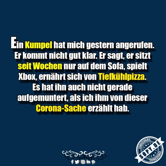 Corona-Alltag eines Kumpels: Xbox und Tiefkühlpizza
