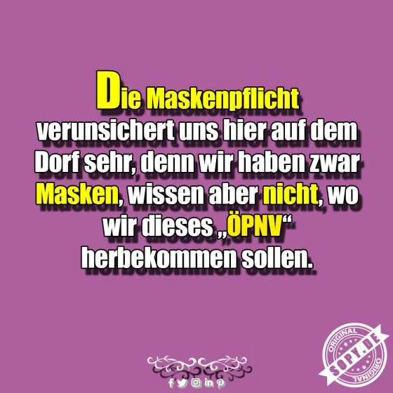 Die Maskenpflicht