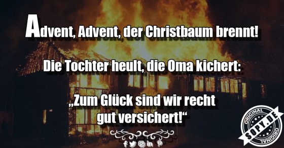 der Christbaum brennt