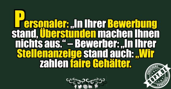 Bewerbung mit Gegenargument