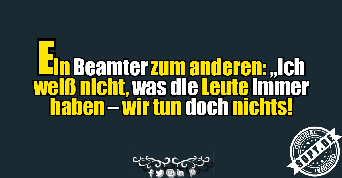 Klassischer Beamtenwitz