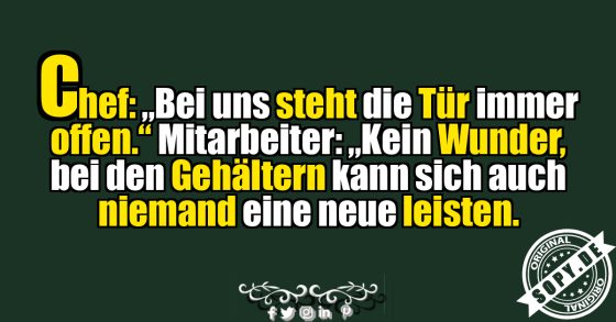 Die offene Tür im Büro