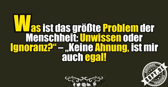 Die perfekte Ahnungslosigkeit