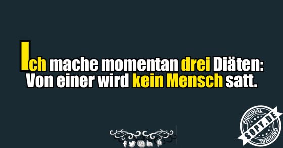 Drei Diäten gleichzeitig