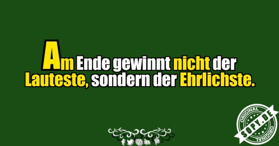 Ehrlichkeit schlägt Lautstärke