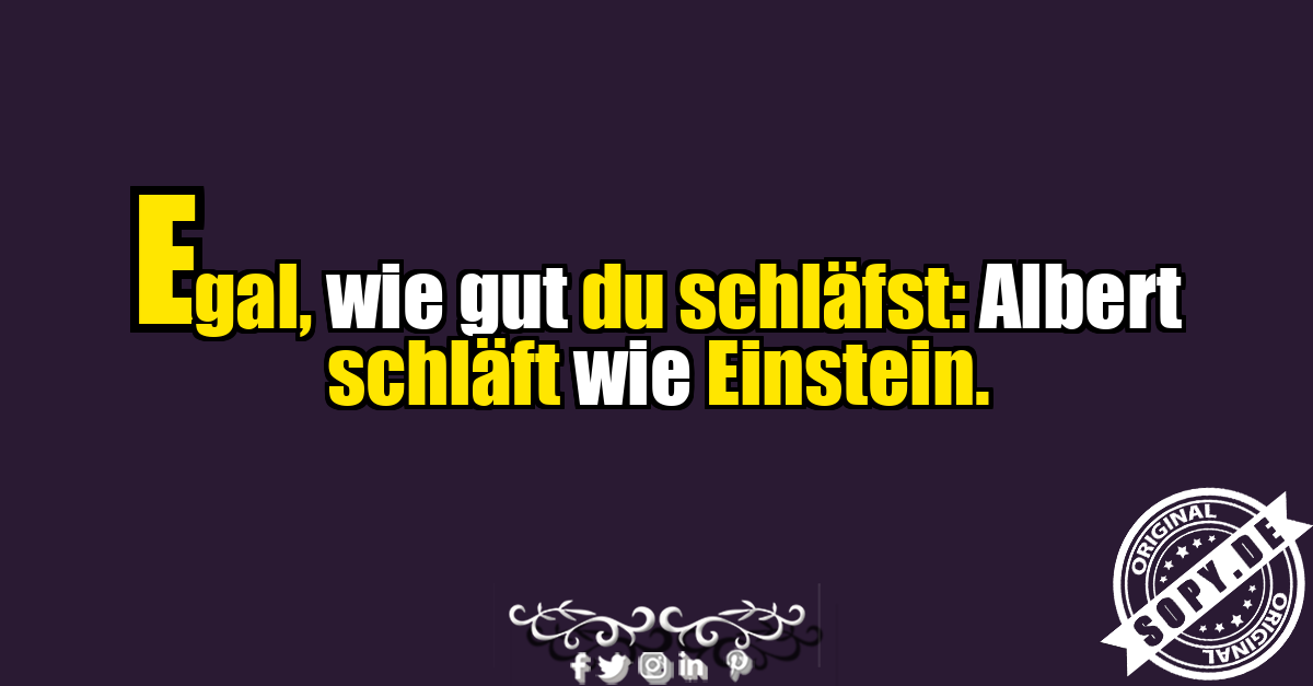 Lustiger Einstein-Schlaf-Witz