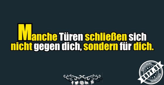 Geschlossene Türen haben Gründe