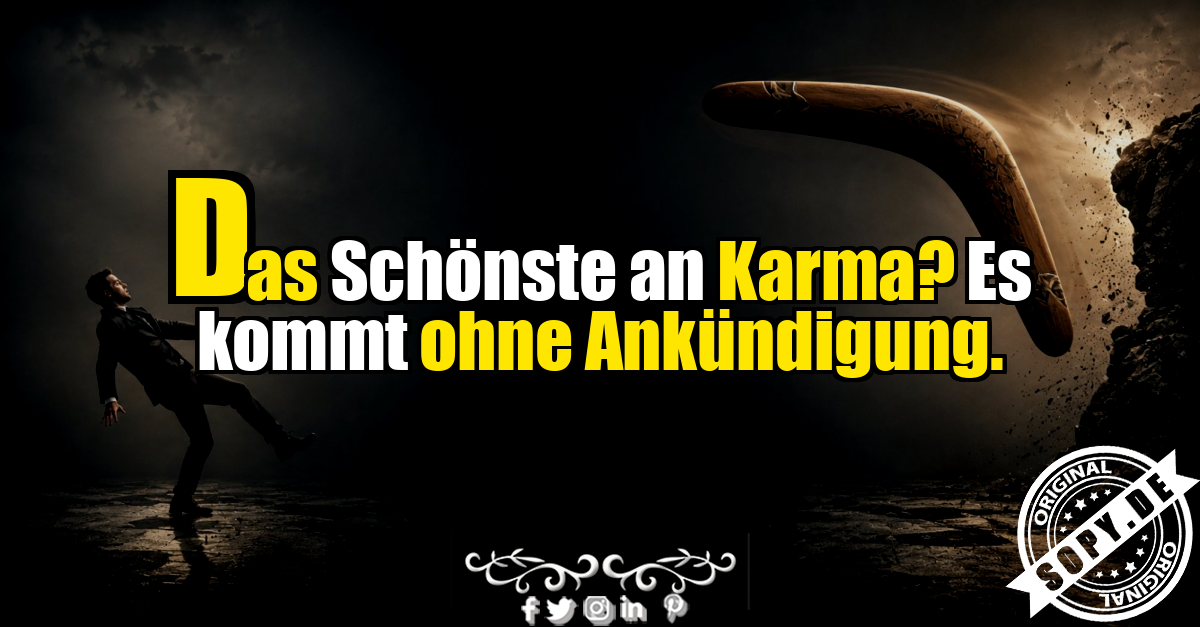 Dramatische Szene als Symbol für überraschendes Karma