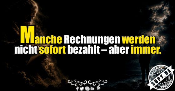 Karma vergisst keine Rechnung