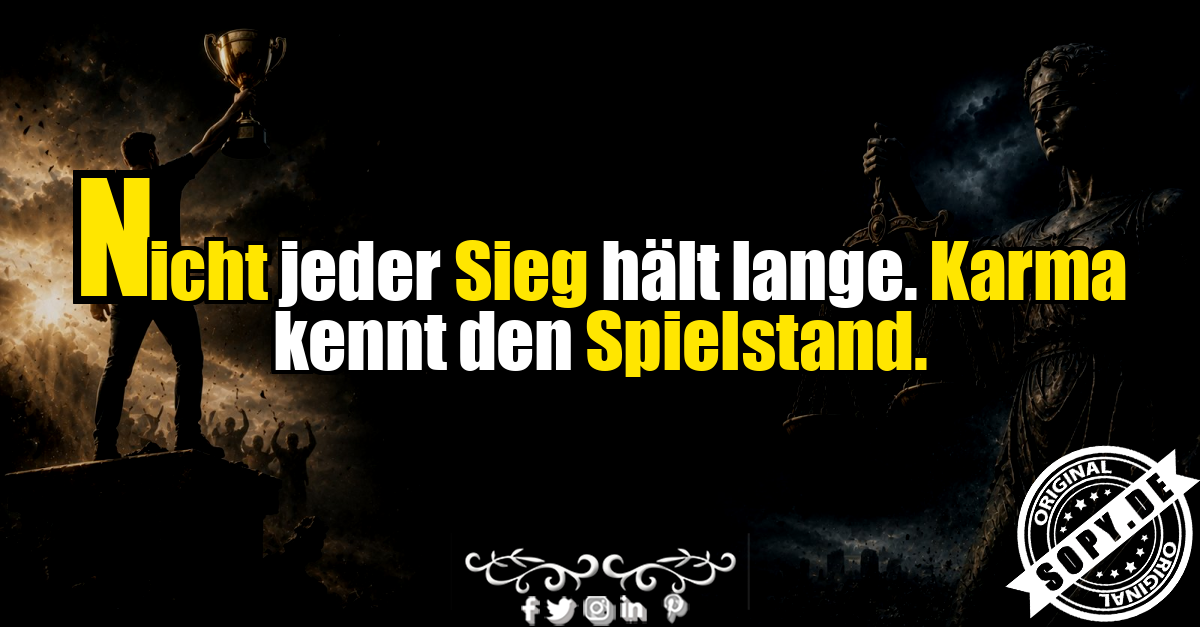 Mann mit Pokal neben Justitia