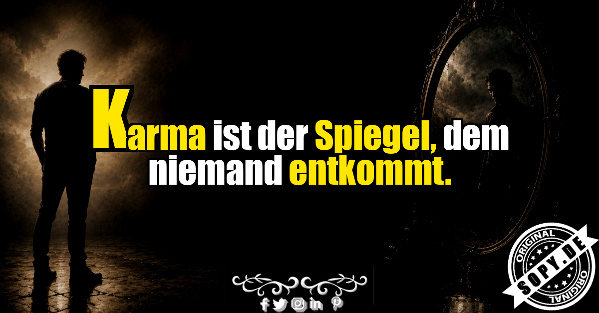 Mann vor einem dunklen Spiegel