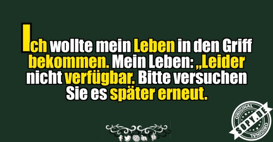 Leben aktuell nicht verfügbar