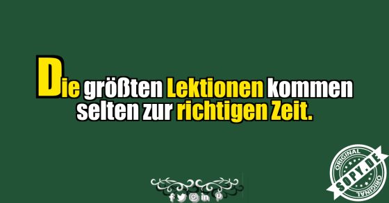 Lektionen kommen nie nach Plan