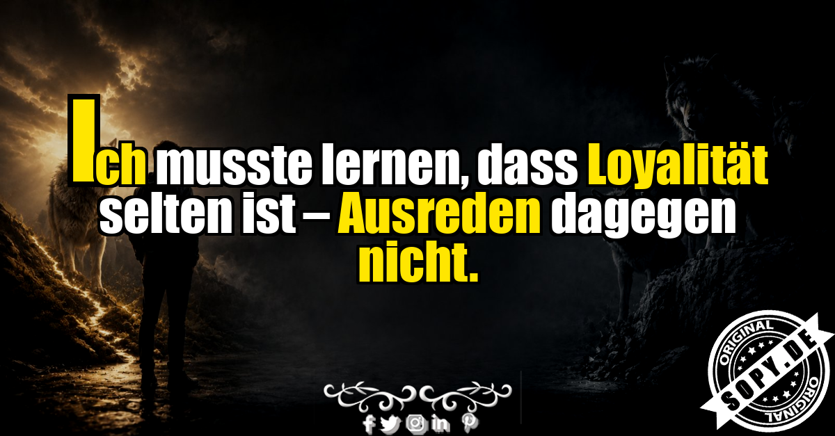 Person mit hellem Wolf vor dunkler Landschaft
