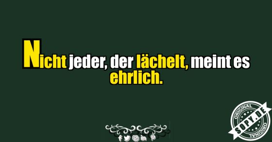 Nicht jedes Lächeln ist echt