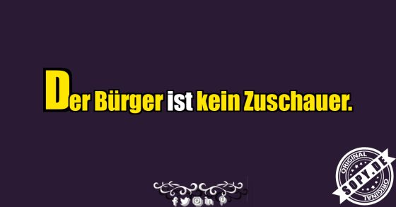 Nicht nur Zuschauer sein