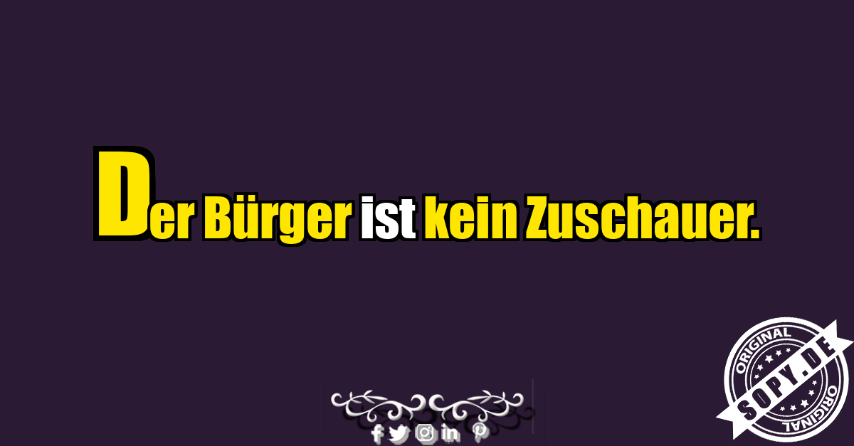 Politischer Spruch über Bürgerbeteiligung