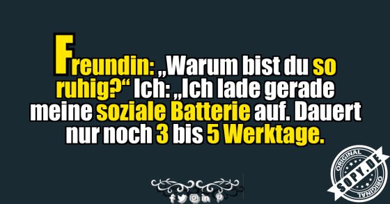 Soziale Batterie leer