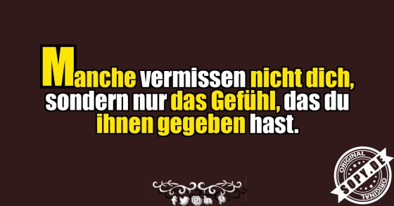 Vermisst du mich oder das Gefühl?