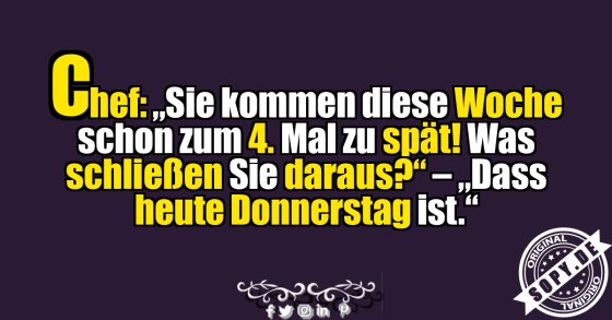Zu spät, aber schlagfertig