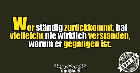 Zurück ist nicht immer zurück